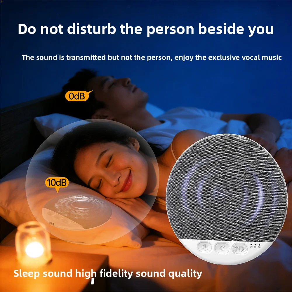 Enceinte Bluetooth Ultra-Fine de Chevet – Haut-Parleur Sans Fil Rechargeable avec Minuterie de Sommeil - Vue supplémentaire
