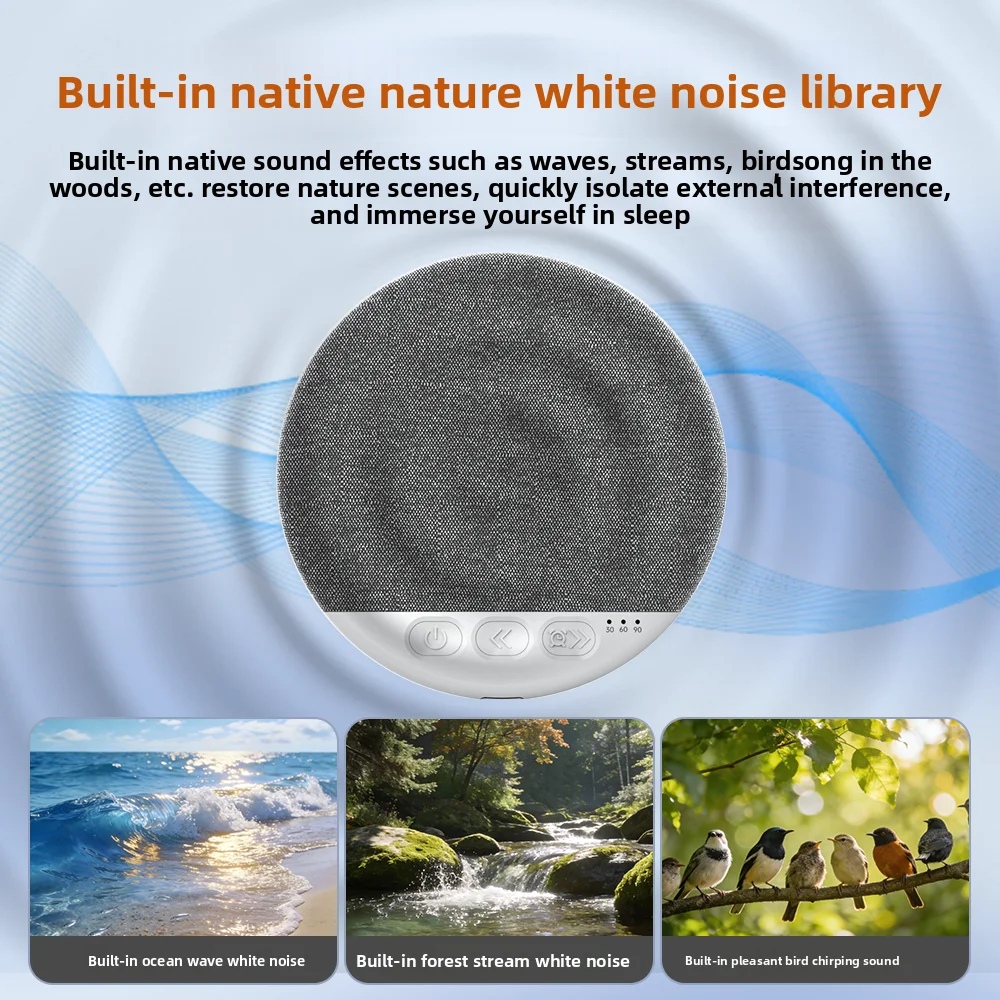 Enceinte Bluetooth Ultra-Fine de Chevet – Haut-Parleur Sans Fil Rechargeable avec Minuterie de Sommeil - Vue supplémentaire